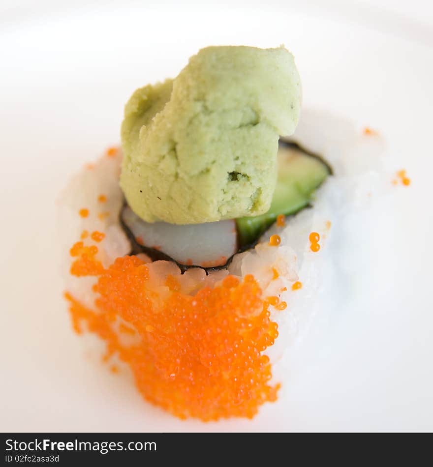 Crazy Wasabi on Sushi Roll