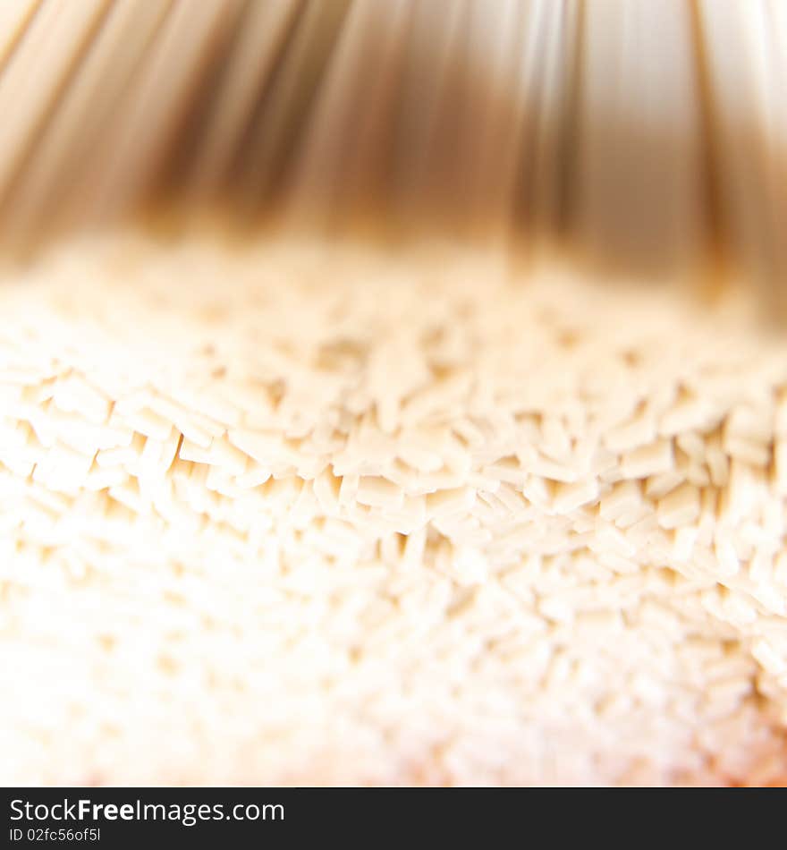 Asian Noodles on white background selective focus