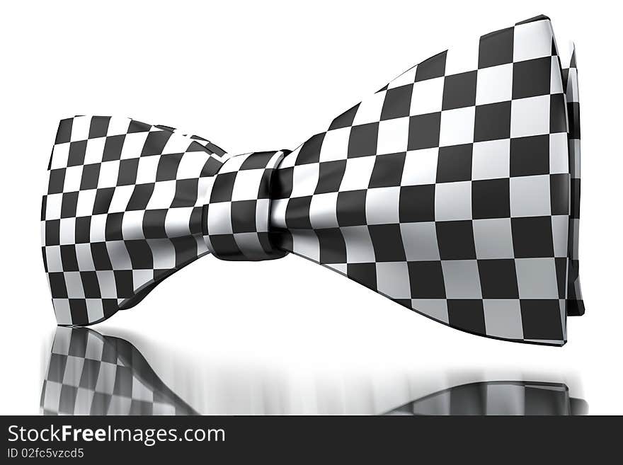 Checkered bow-tie