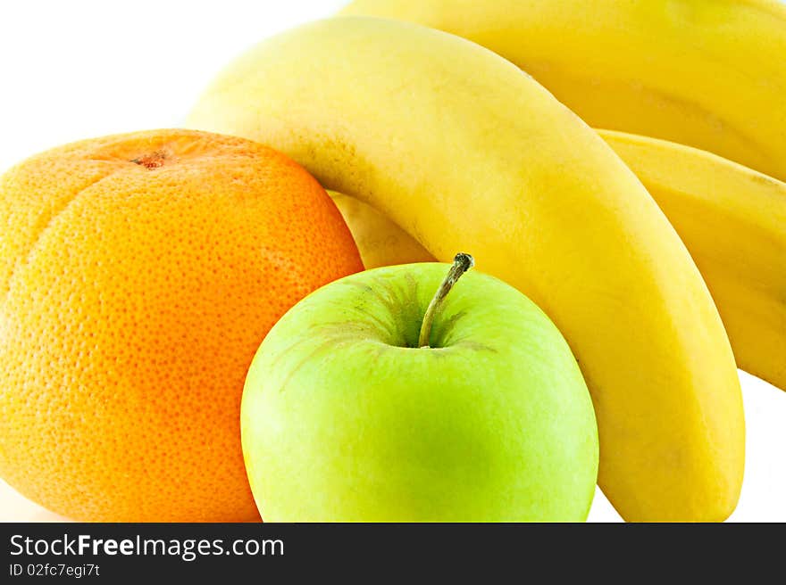 Bowl of mixed fruits in bright colors, shallow dof