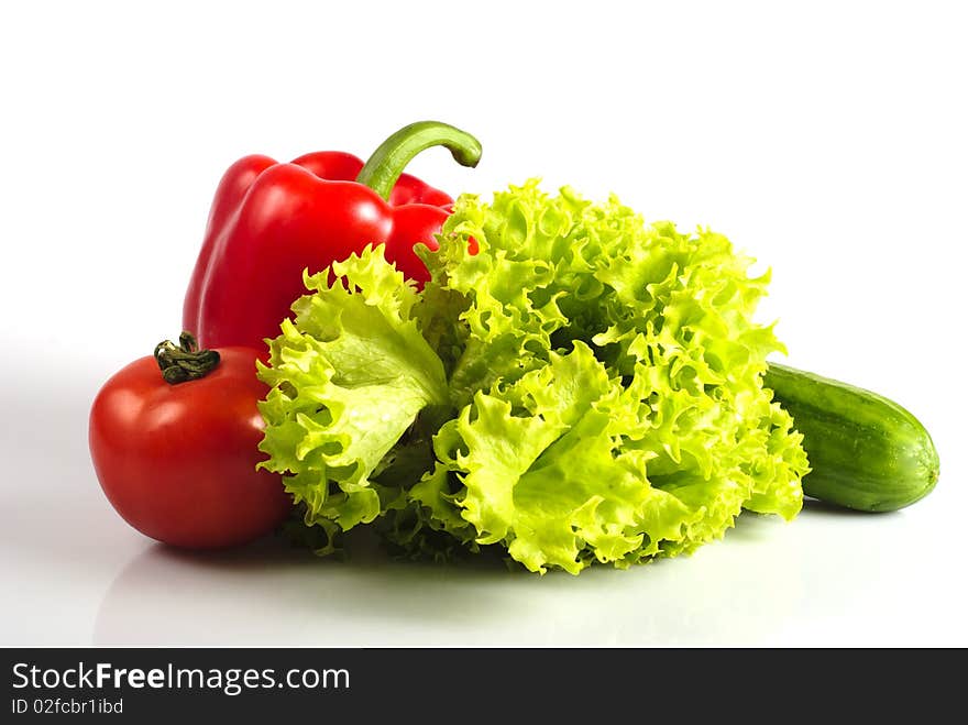 Vegetables in kitchen isolated