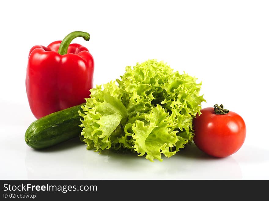 Vegetables in kitchen isolated