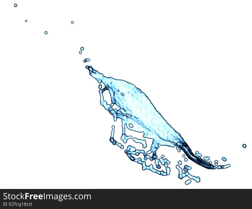 Isolated shot of water splashing. Isolated shot of water splashing