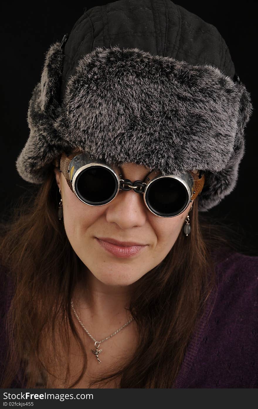 Woman Winter Hat  Sunglasses