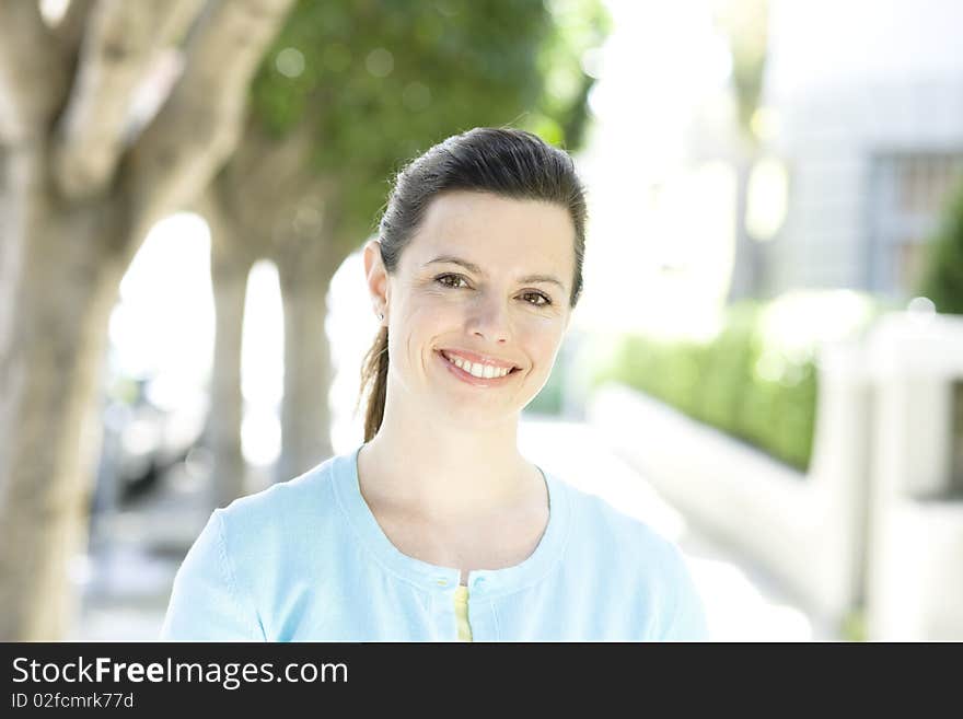 Portrait of A Happy Young Woman Smiling To Camera. Portrait of A Happy Young Woman Smiling To Camera