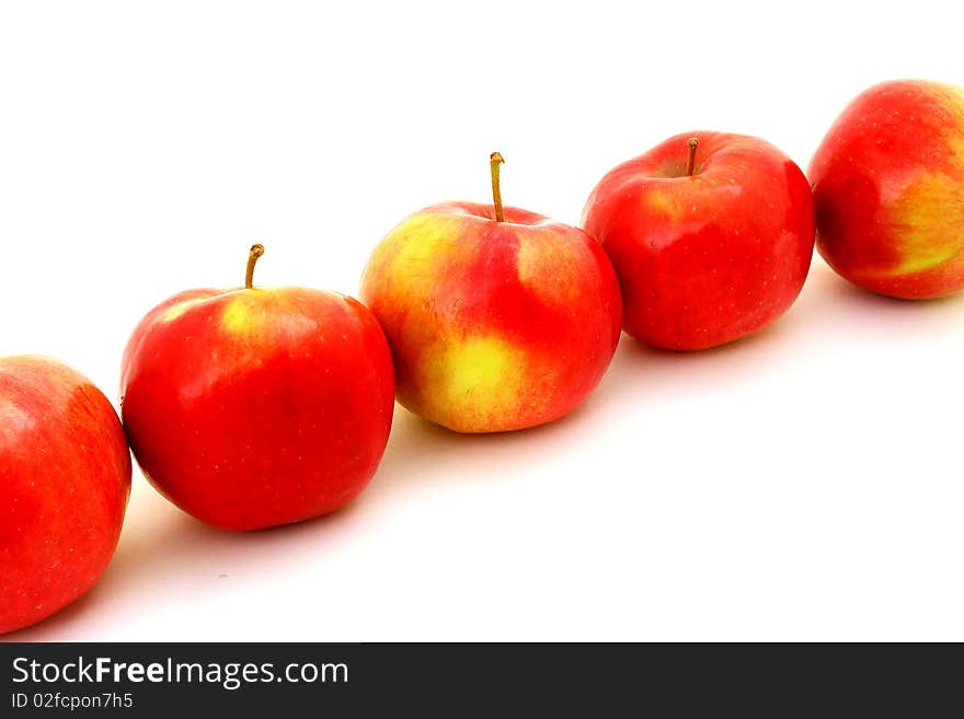 Fresh and delicious fruit apples on a white background. Fresh and delicious fruit apples on a white background