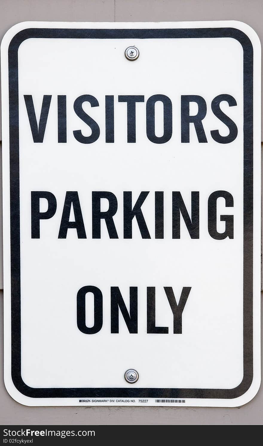 Visitors parking only