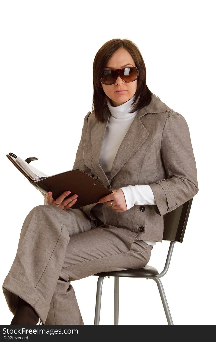 Elegant Business woman with Timer