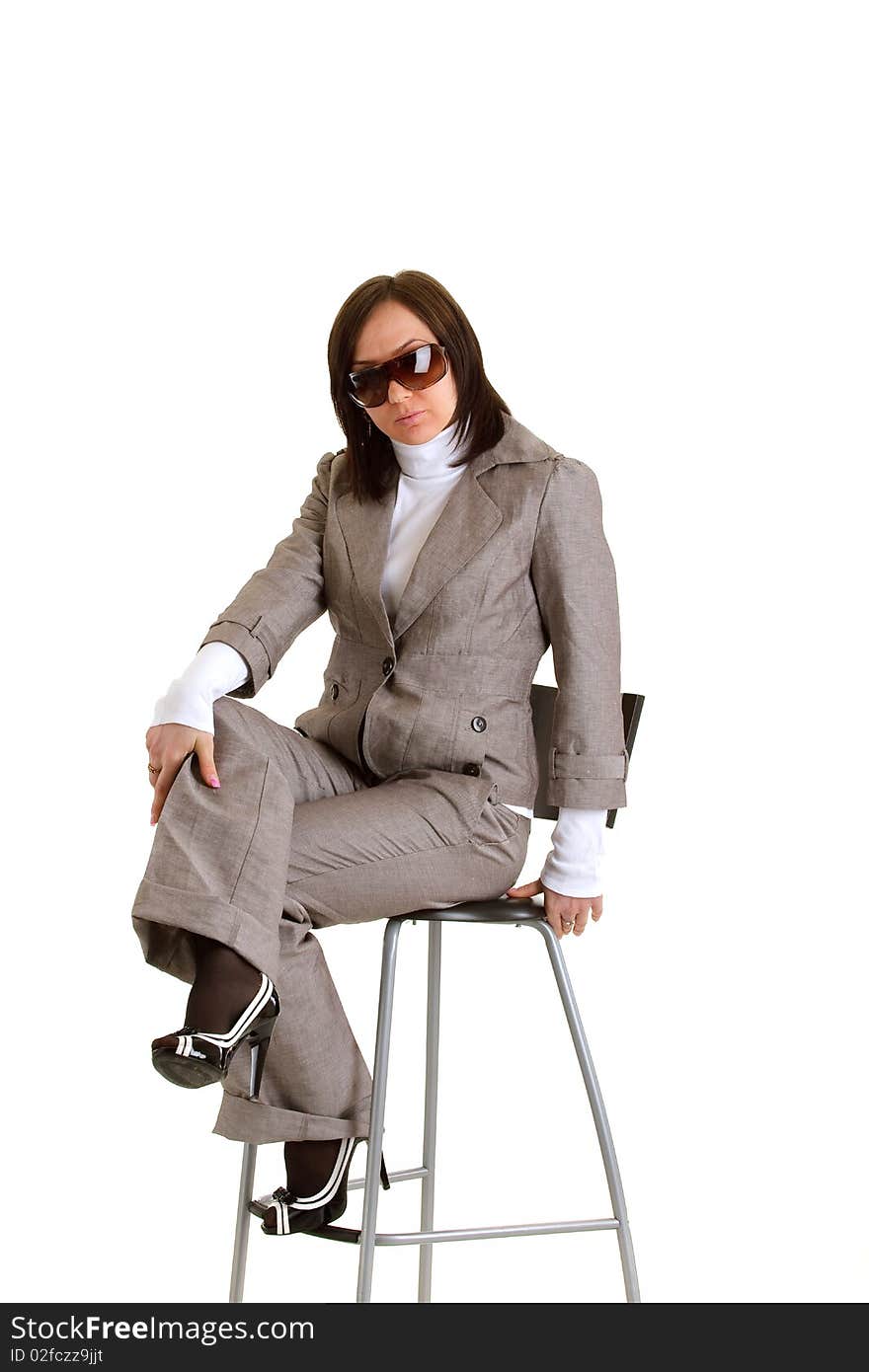 Elegant Business woman with Timer