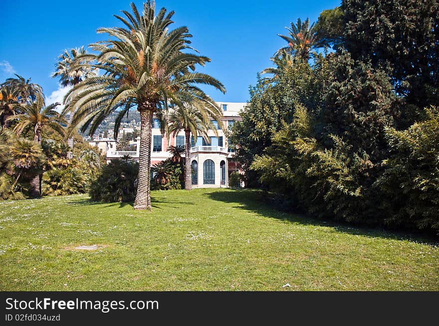 The neighborhood of Nervi, Genoa, has a beautiful promenade and three lush parks populated by squirrels. The neighborhood of Nervi, Genoa, has a beautiful promenade and three lush parks populated by squirrels