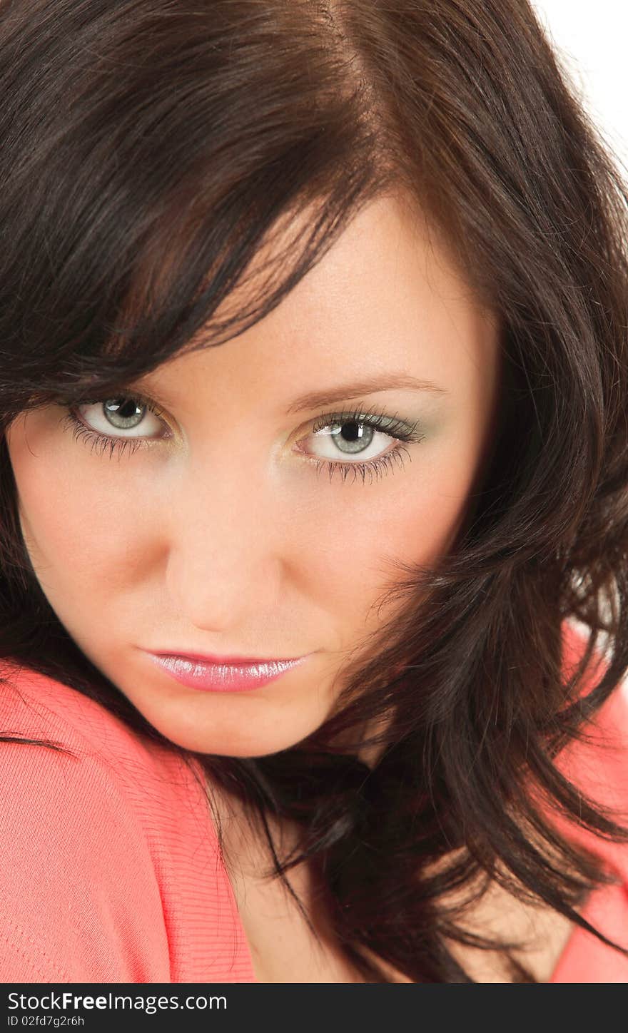 Close up portrait of beautiful teenage girl, studio shot. Close up portrait of beautiful teenage girl, studio shot