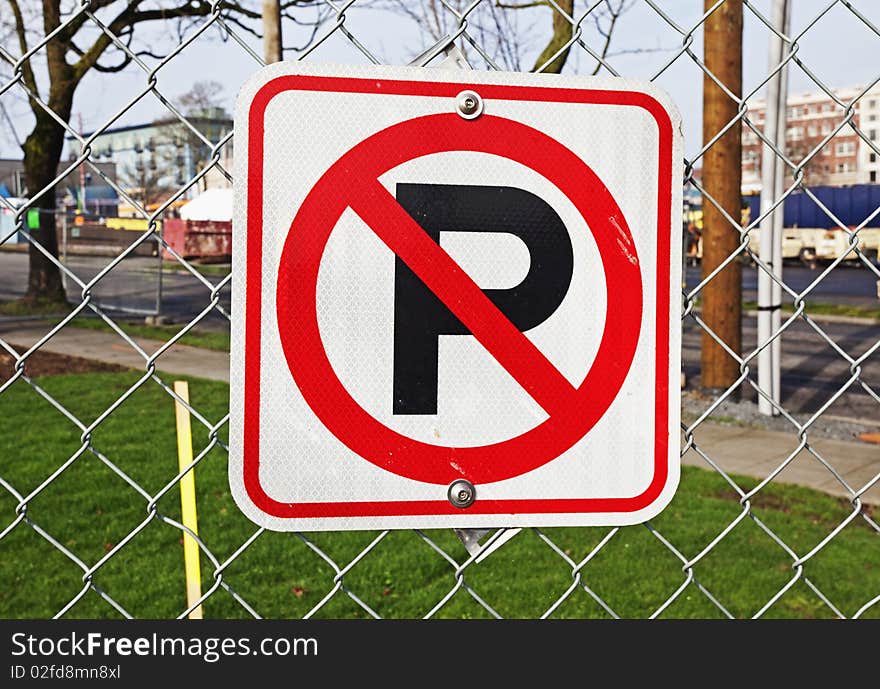 No parking sign