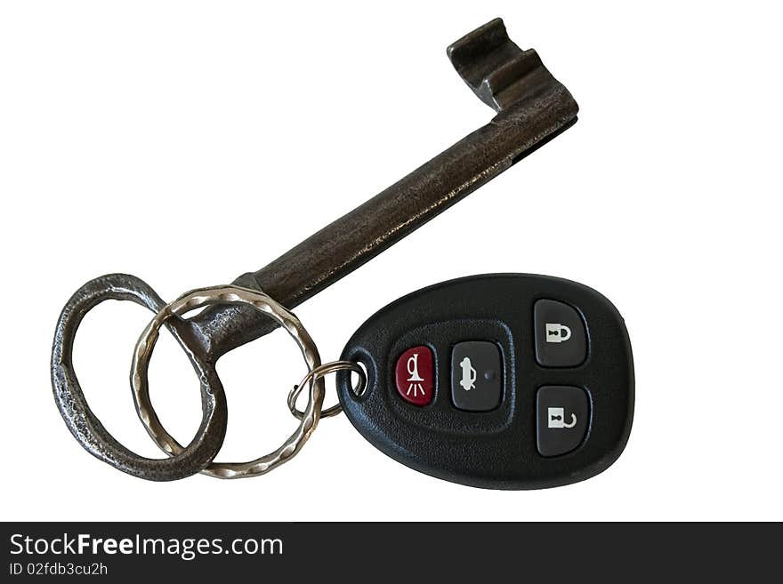 Keyless entry key with a large key