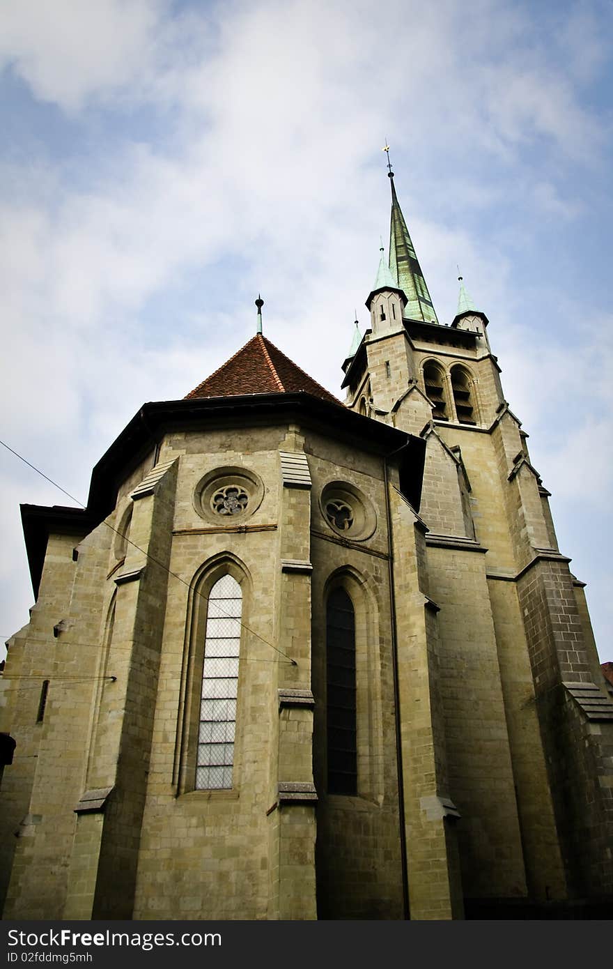 Cathedral Notre-Dame exterior, Lausanne, Switzerland