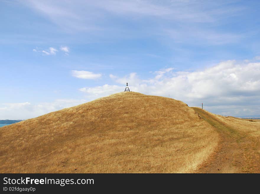 Surveyor Marker on the hill