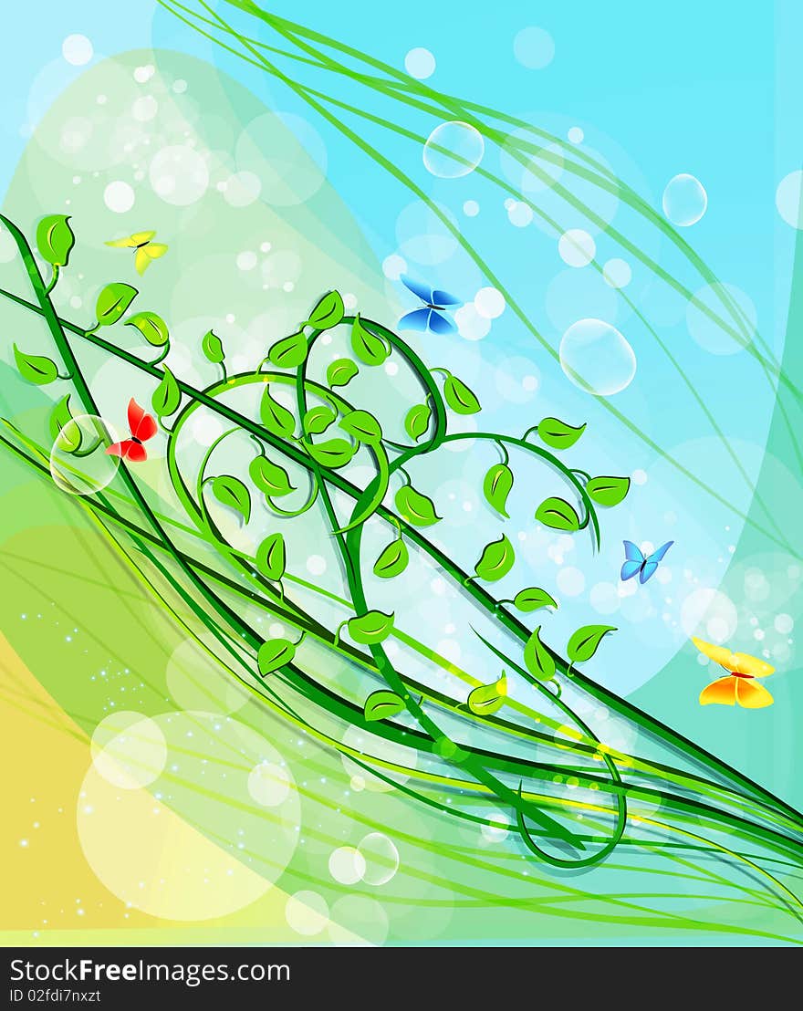 Beautiful Green Leaf Background