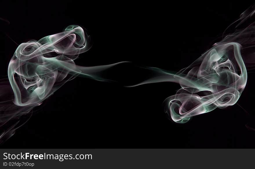 Colorful smoke, tribal smoke using flash. Colorful smoke, tribal smoke using flash