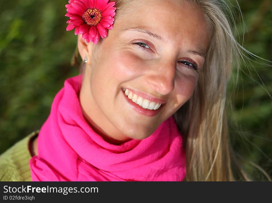 Woman With Flowers