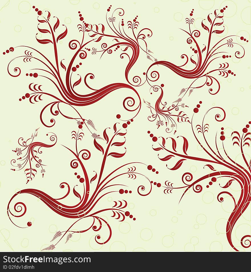 Abstract flower design background with place for your text