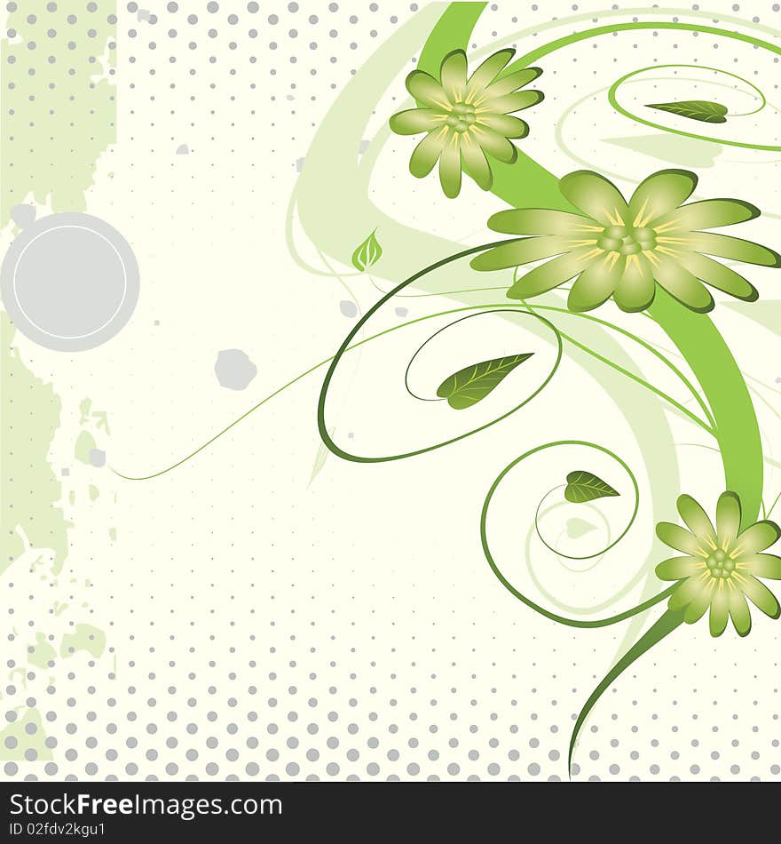 Abstract floral background with place for your text