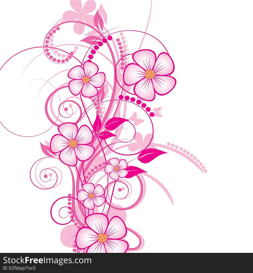 Abstract flowers background with place for your text. Abstract flowers background with place for your text