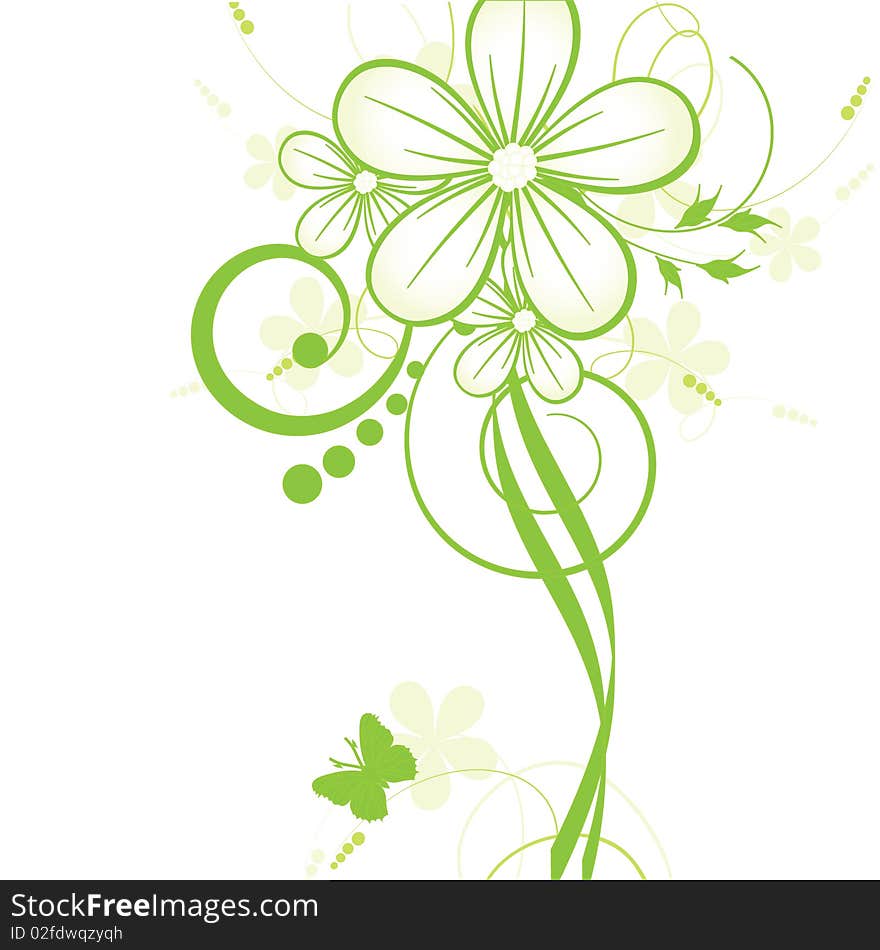 Abstract flowers background with place for your text. Abstract flowers background with place for your text