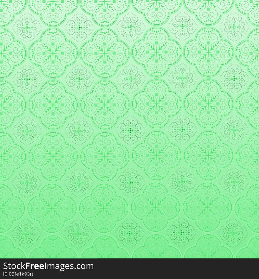 Seamless ornamental wallpaper, floral pattern, illustration