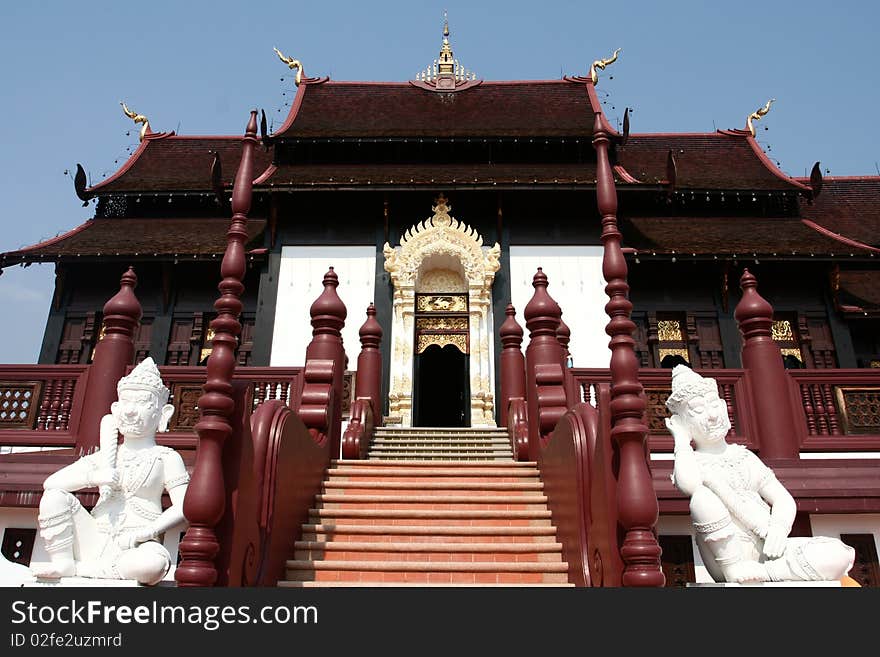 Royal Pavilion in another angle.It was built in 2008 in Chiangmai , Thailand.