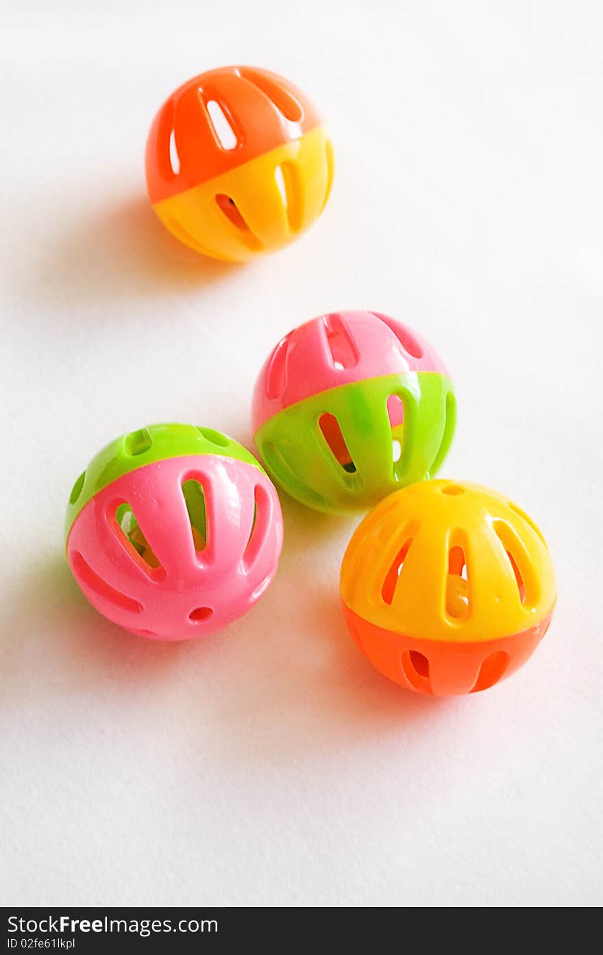 Round colorful rattles