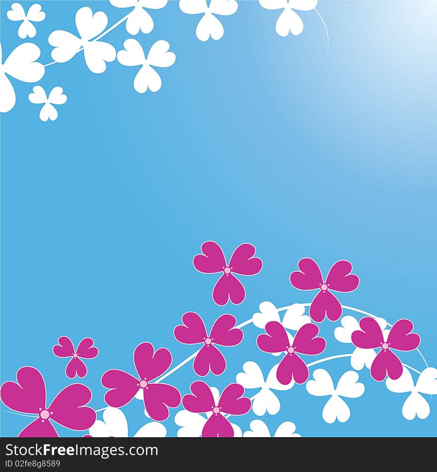 Abstract flowers background with place for your text. Abstract flowers background with place for your text