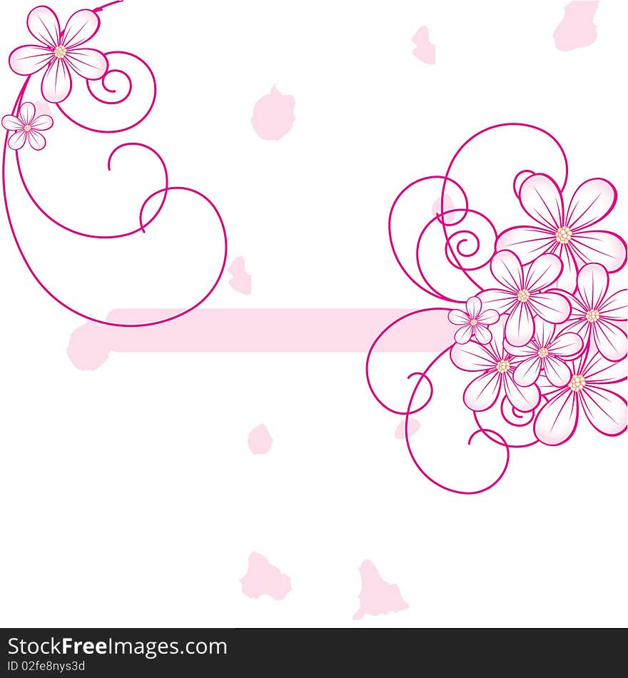 Abstract flowers background with place for your text. Abstract flowers background with place for your text