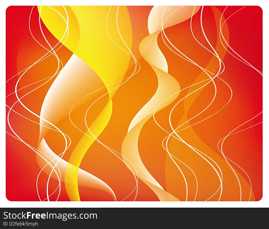 Red fire abstract background with waves. Red fire abstract background with waves