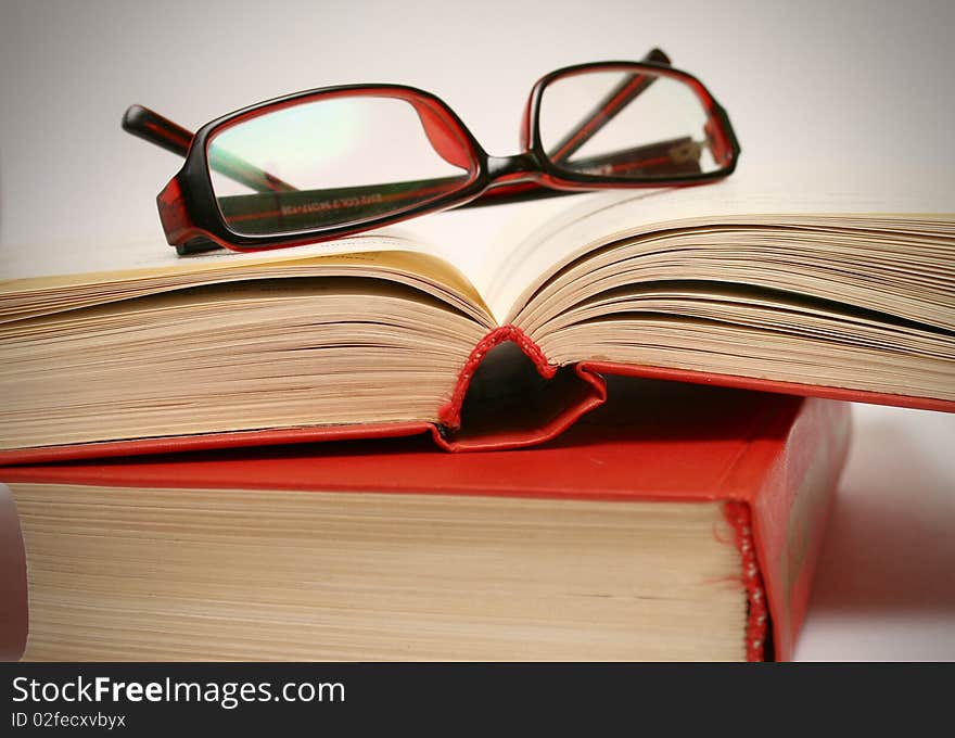 Book and Glasses