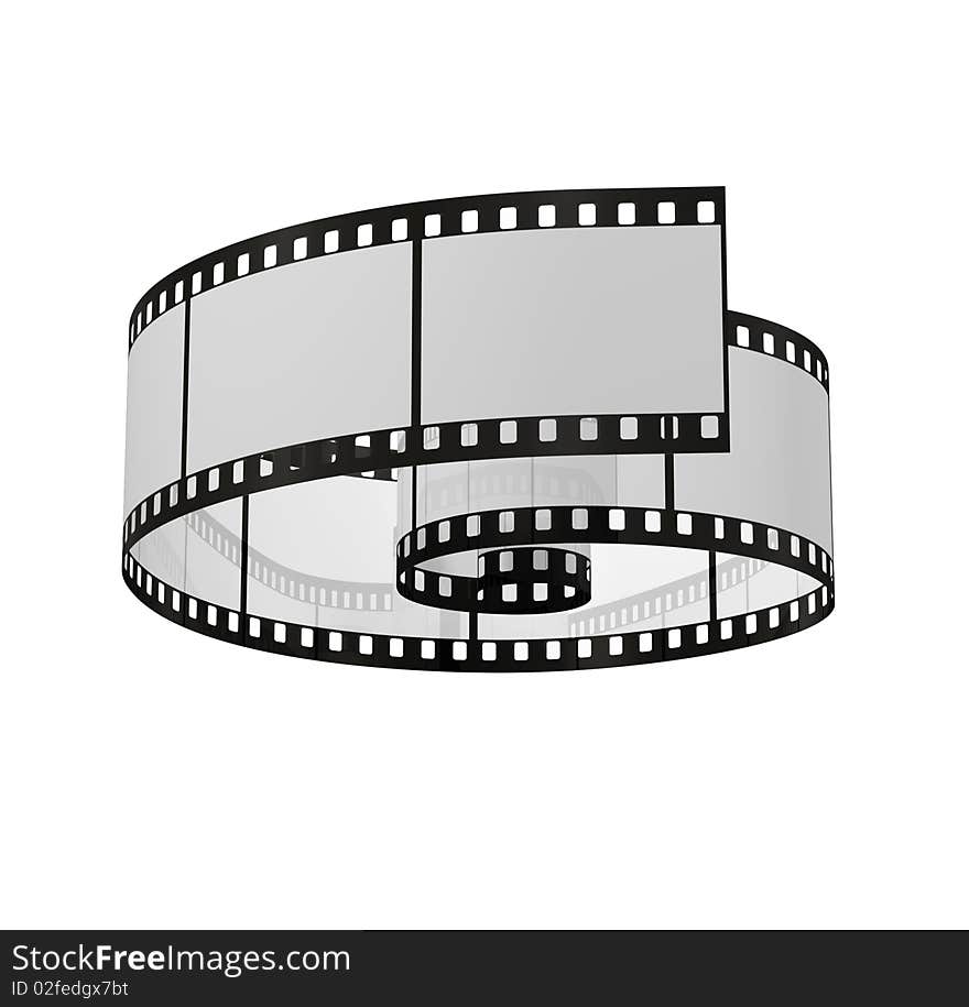 Film strip on the white background