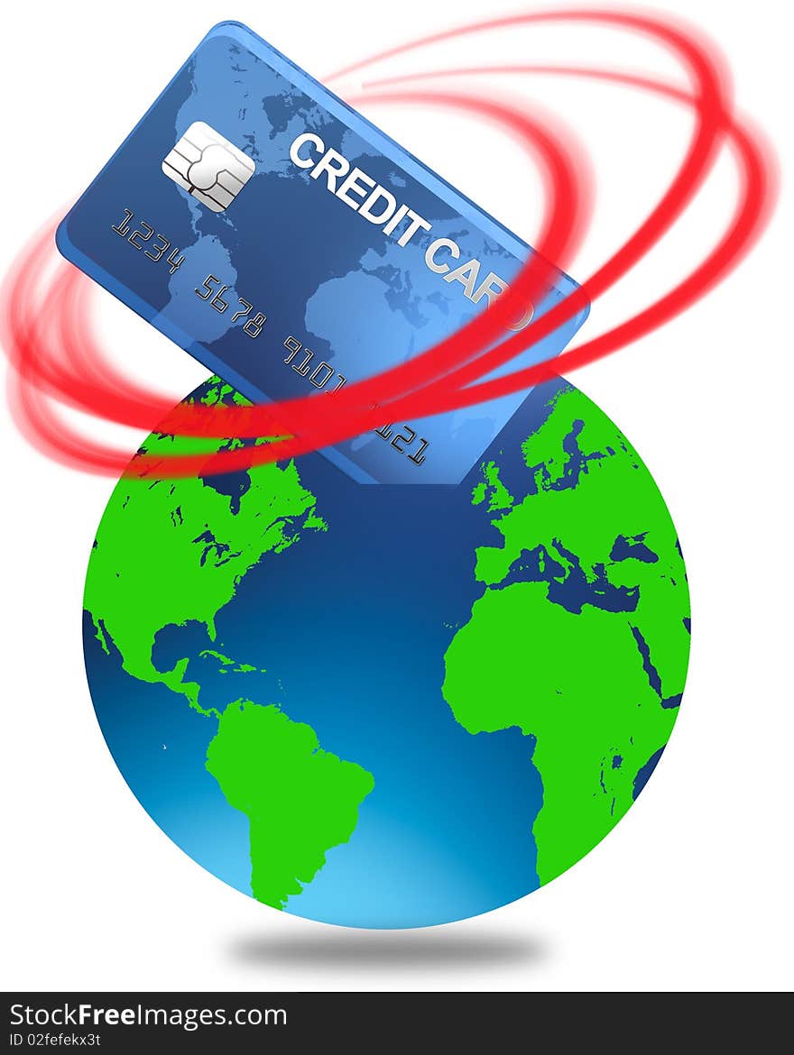 World credit in the red vector