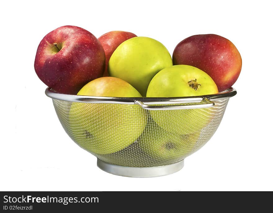 Apples in containers