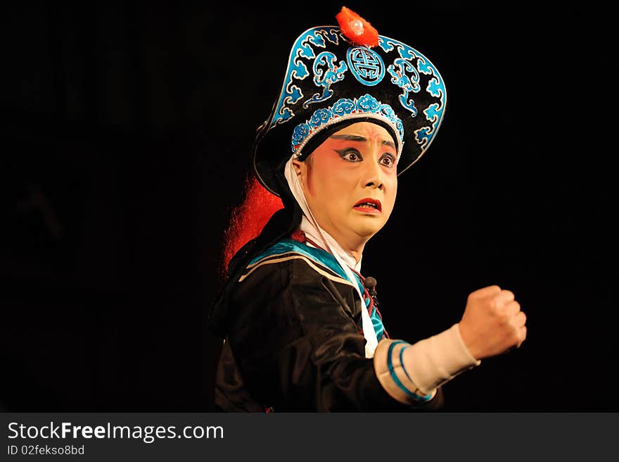 China Opera Actor Clenched Fist