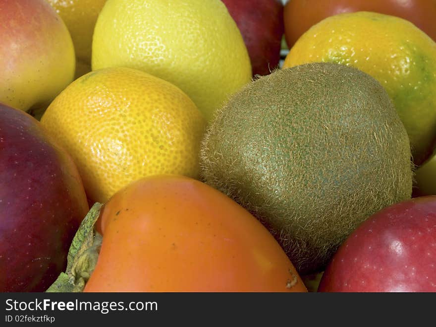 Background of different fresh fruit. Background of different fresh fruit