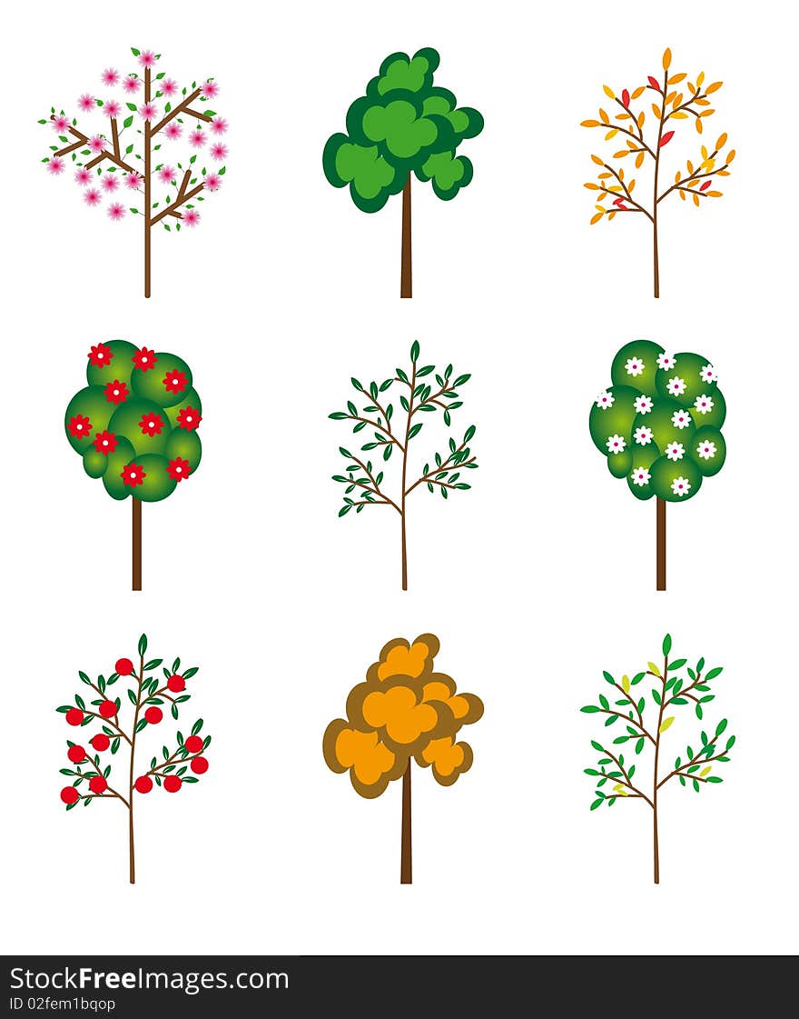 The collection of trees for design