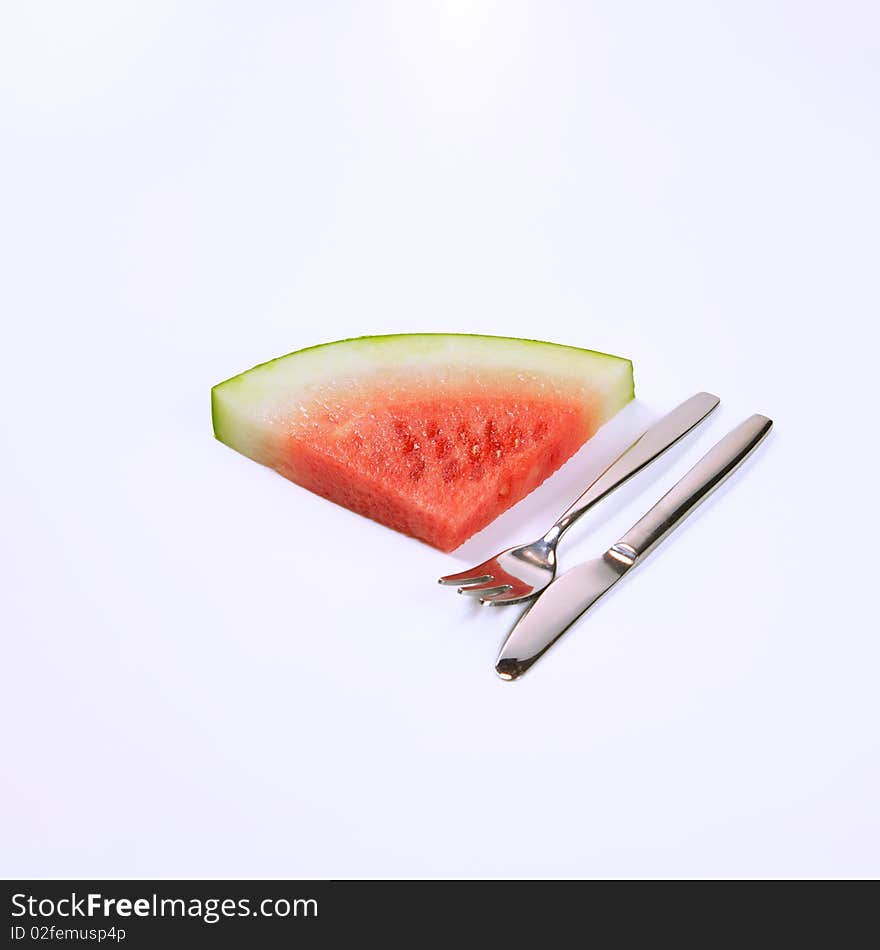 Watermelon With Cutlery