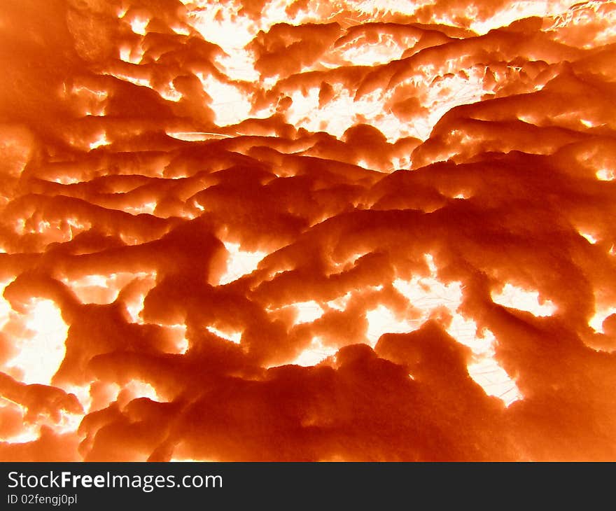 Abstract background of red hot molten texture