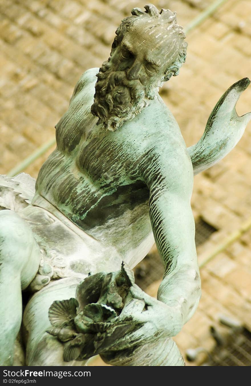 Detail of the fopuntain in the midle of the piazza della signoria,florence,italy. Detail of the fopuntain in the midle of the piazza della signoria,florence,italy