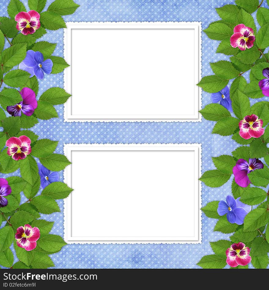 Card for the holiday  with flowers