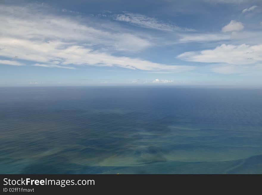 Endless sea and endless blue sky