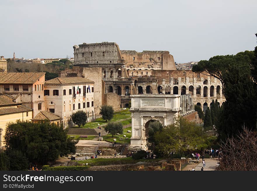 The Colosseum in Rome, Italy