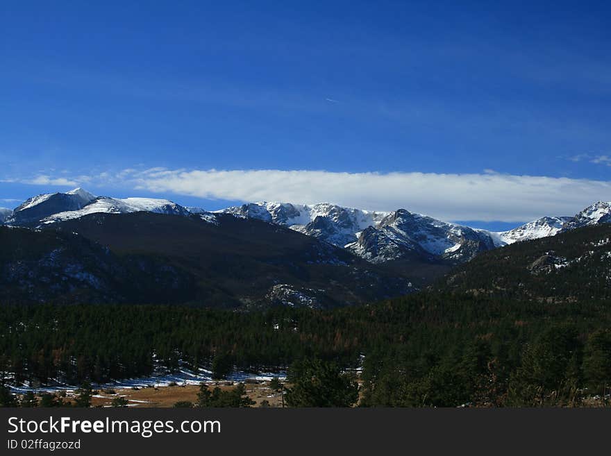 A vista from Rocky Mountain National Park in Colorado