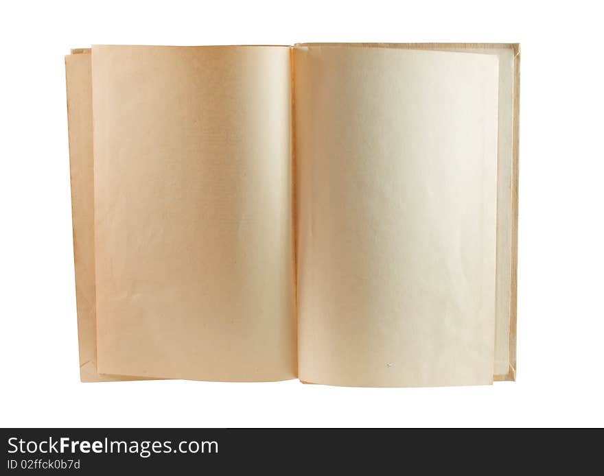 Old Book Showing Two Blank Pages