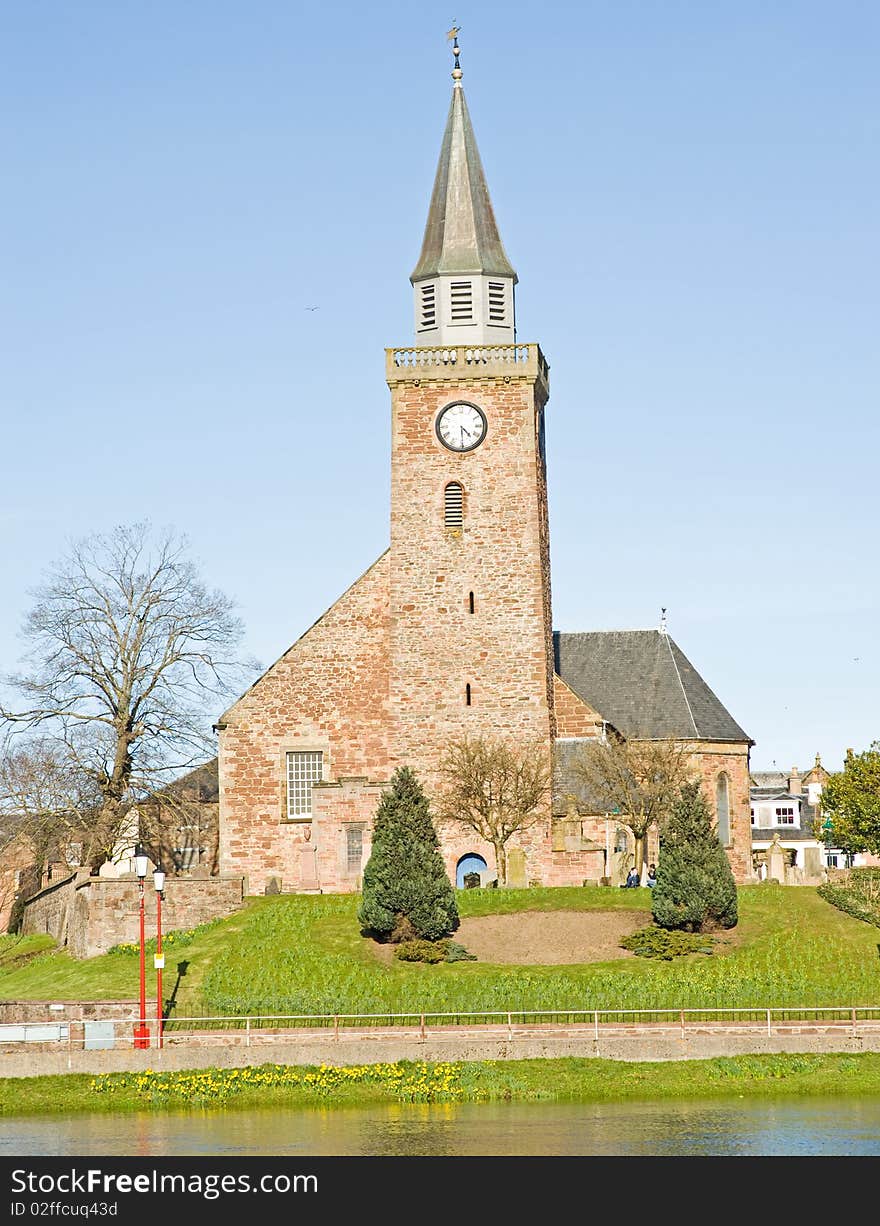 Old High Church Inverness In Spring Time.