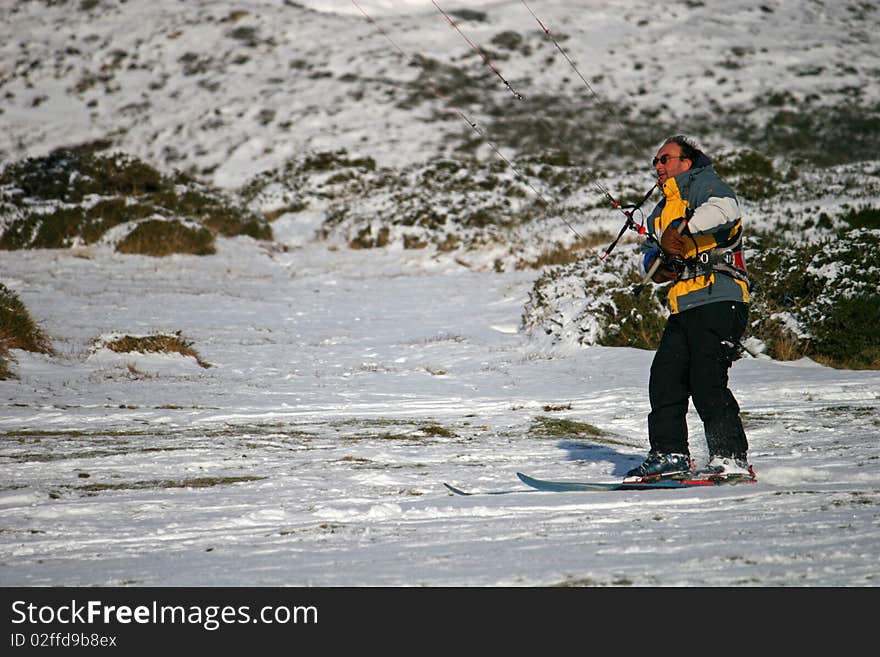 Kite skier