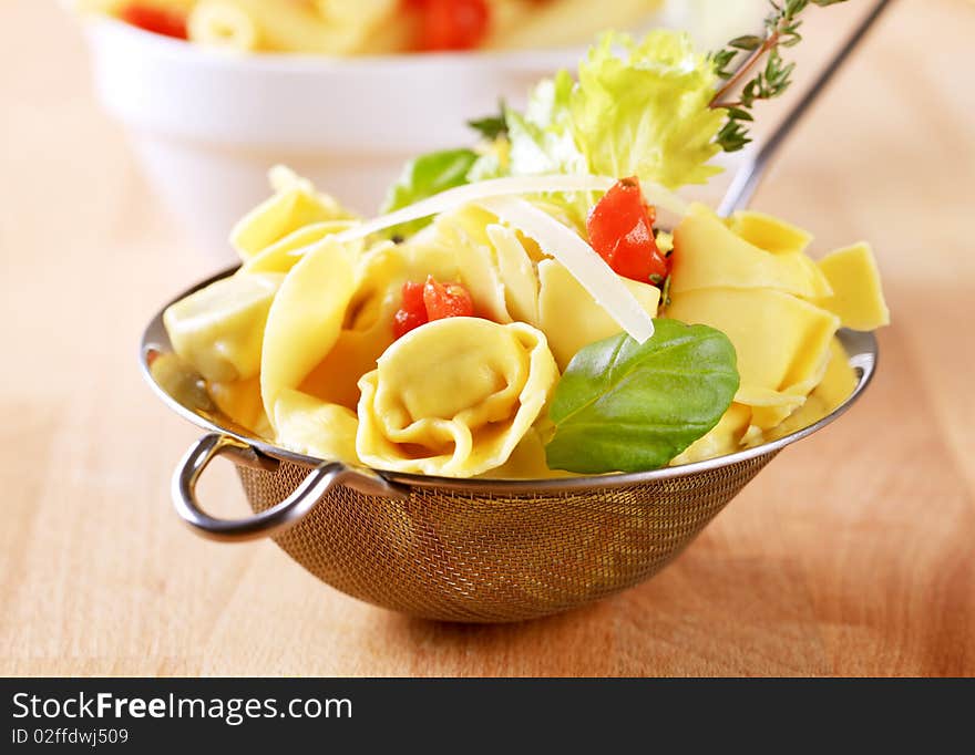 Tortellini In A Sieve